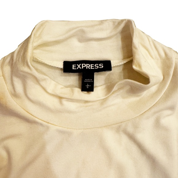 Express White Sleeveless Turtleneck - Picture 3 of 3